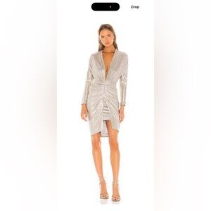IRO Shimmering Silver Dress